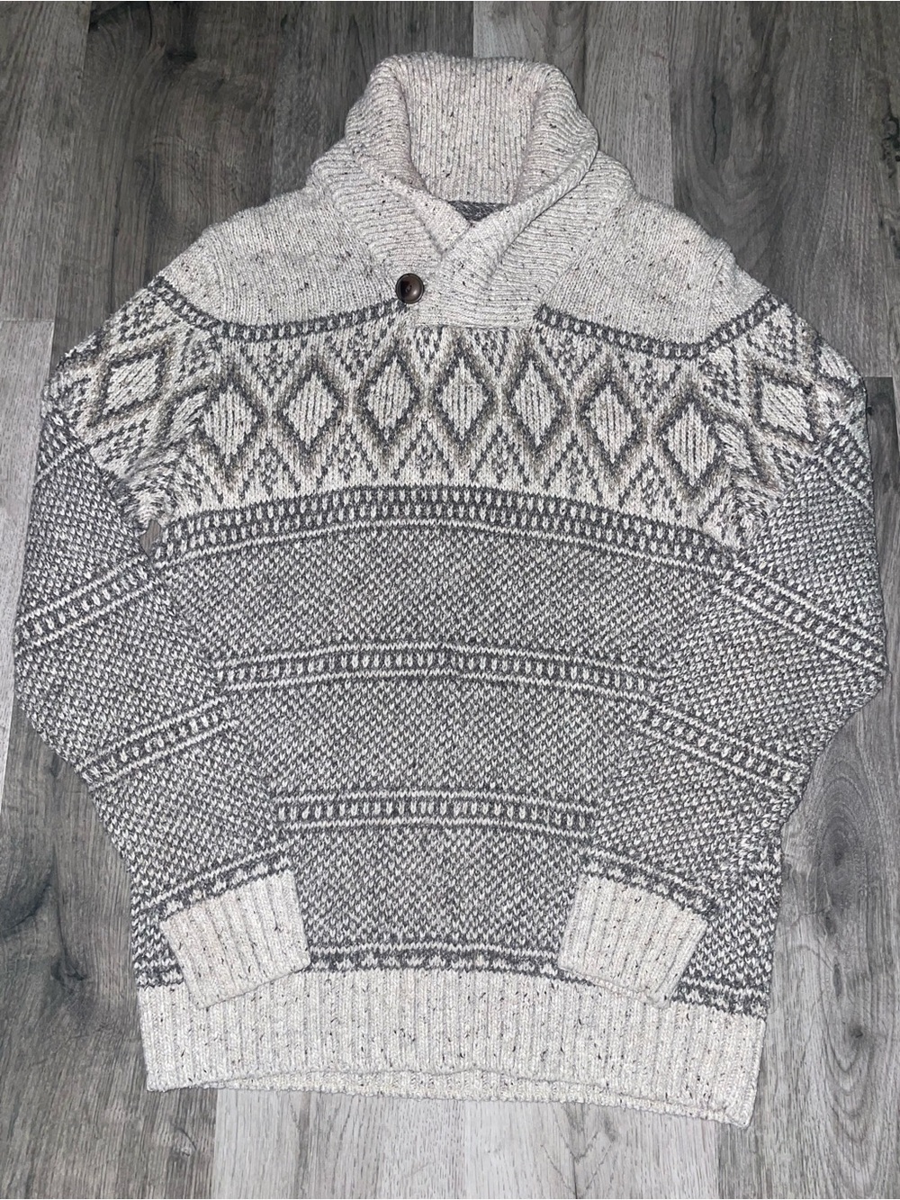 WindRiver Heritage Shawl Collar Fair Isle Sweater